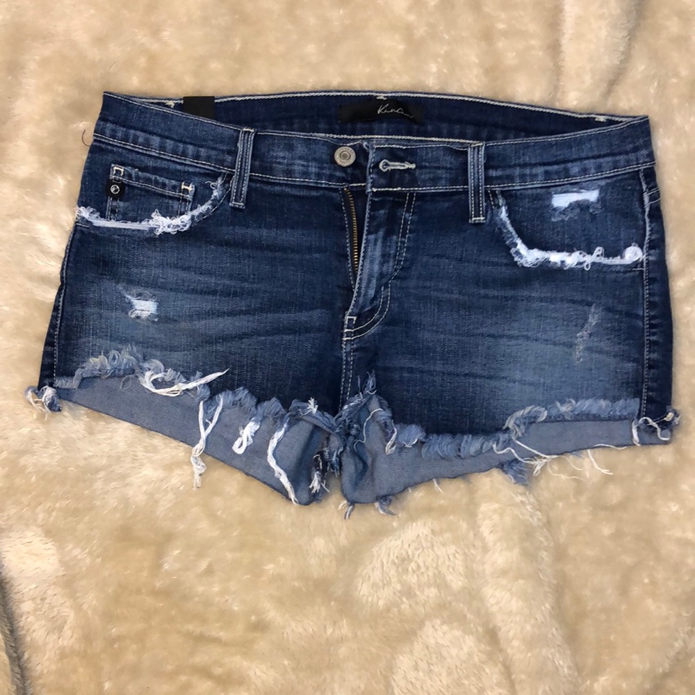 KanCan Medium Wash Distressed Jean Shorts